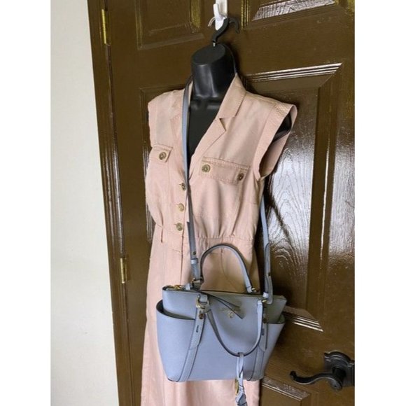 Michael Michael Kors Small Sullivan Convertible Top Zip Tote Blue Leathe… - Picture 5 of 5